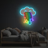 Cloud With Rainbow LED Neon Acrylic Artwork