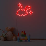 Clouds And Stars Neon Sign Custom Neon Sign Lights Night Lamp Led Neon Sign Light For Home Party