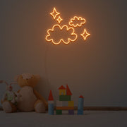 Clouds And Stars Neon Sign Custom Neon Sign Lights Night Lamp Led Neon Sign Light For Home Party