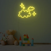 Clouds And Stars Neon Sign Custom Neon Sign Lights Night Lamp Led Neon Sign Light For Home Party