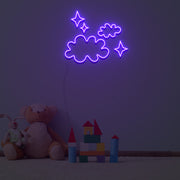 Clouds And Stars Neon Sign Custom Neon Sign Lights Night Lamp Led Neon Sign Light For Home Party