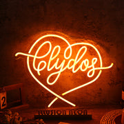 Clydos Orange Neon Sign