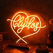 Clydos Orange Neon Sign