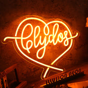 Clydos Orange Neon Sign