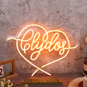 Clydos Orange Neon Sign