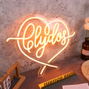 Clydos Orange Neon Sign