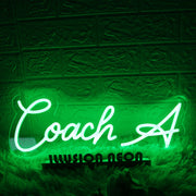 Coach A Green Neon Sign