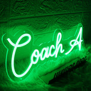 Coach A Green Neon Sign