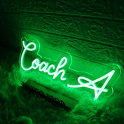 Coach A Green Neon Sign