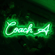 Coach A Green Neon Sign