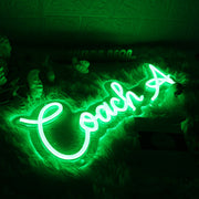 Coach A Green Neon Sign