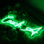 Coach A Green Neon Sign