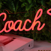 Coach Tap Em Orange Neon Sign