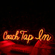 Coach Tap Em Orange Neon Sign