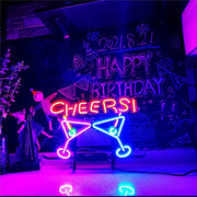 Cocktail Cheers Neon Sign Neon Bar Sign