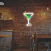 Cocktail Drinks With Grapes LED Neon Sign