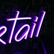 Cocktail Hour Purplr Neon Sign