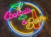 Cocktails and Beer Neon Sign