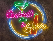 Cocktails and Beer Neon Sign