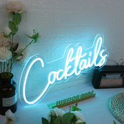 Cocktails Blue Neon Sign