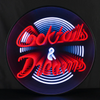 Cocktails Dreams Infinity Mirror Neon Sign