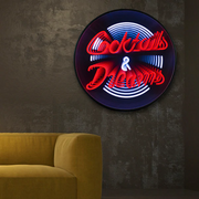 Cocktails Dreams Infinity Mirror Neon Sign