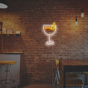 Cocktails Drink With Lemon LED Neon Sign