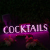 Cocktails Pink Neon Sign