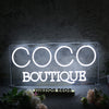 Coco Boutique White Neon Sign