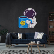 Coffee Astronaut Led Uv Neon Sign Artwork Led Uv Neon Sign