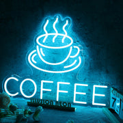 Coffee Blue Custom Neon Sign