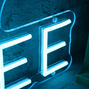 Coffee Blue Custom Neon Sign