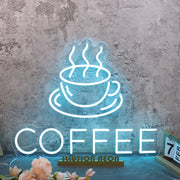 Coffee Blue Custom Neon Sign