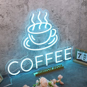 Coffee Blue Custom Neon Sign