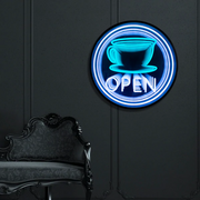 Coffee Open Infinity Mirror Neon Sign