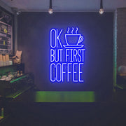 Coffee Shop But First Coffee Neon Lights Ized Store Neon Sign Store Wall Art Neon Sign