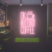 Coffee Shop But First Coffee Neon Lights Ized Store Neon Sign Store Wall Art Neon Sign