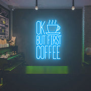 Coffee Shop But First Coffee Neon Lights Ized Store Neon Sign Store Wall Art Neon Sign