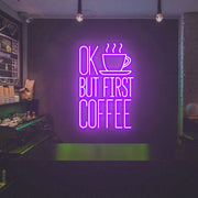 Coffee Shop But First Coffee Neon Lights Ized Store Neon Sign Store Wall Art Neon Sign