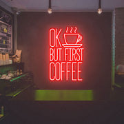 Coffee Shop But First Coffee Neon Lights Ized Store Neon Sign Store Wall Art Neon Sign