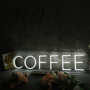 Coffee White LED Neon Sign