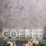 Coffee White LED Neon Sign