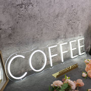 Coffee White LED Neon Sign