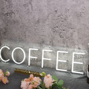 Coffee White LED Neon Sign