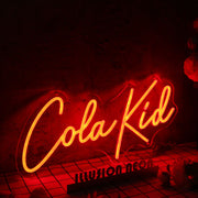 Cola Kid Red Neon Sign