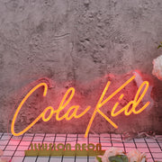 Cola Kid Red Neon Sign