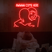 Come Here Neon Sign Lights Night Lamp Led Neon Sign Light For Home Party