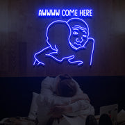 Come Here Neon Sign Lights Night Lamp Led Neon Sign Light For Home Party