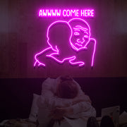 Come Here Neon Sign Lights Night Lamp Led Neon Sign Light For Home Party