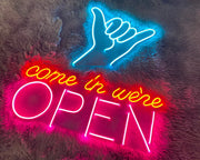 Come In We Are Open Neon Sign